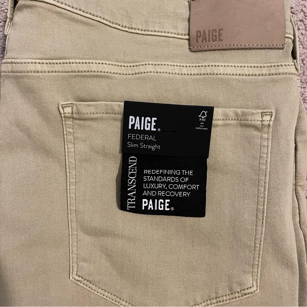 * SOLD* PAIGE Men's Federal Slim Straight Jean Vintage Frosted Sage Size 36